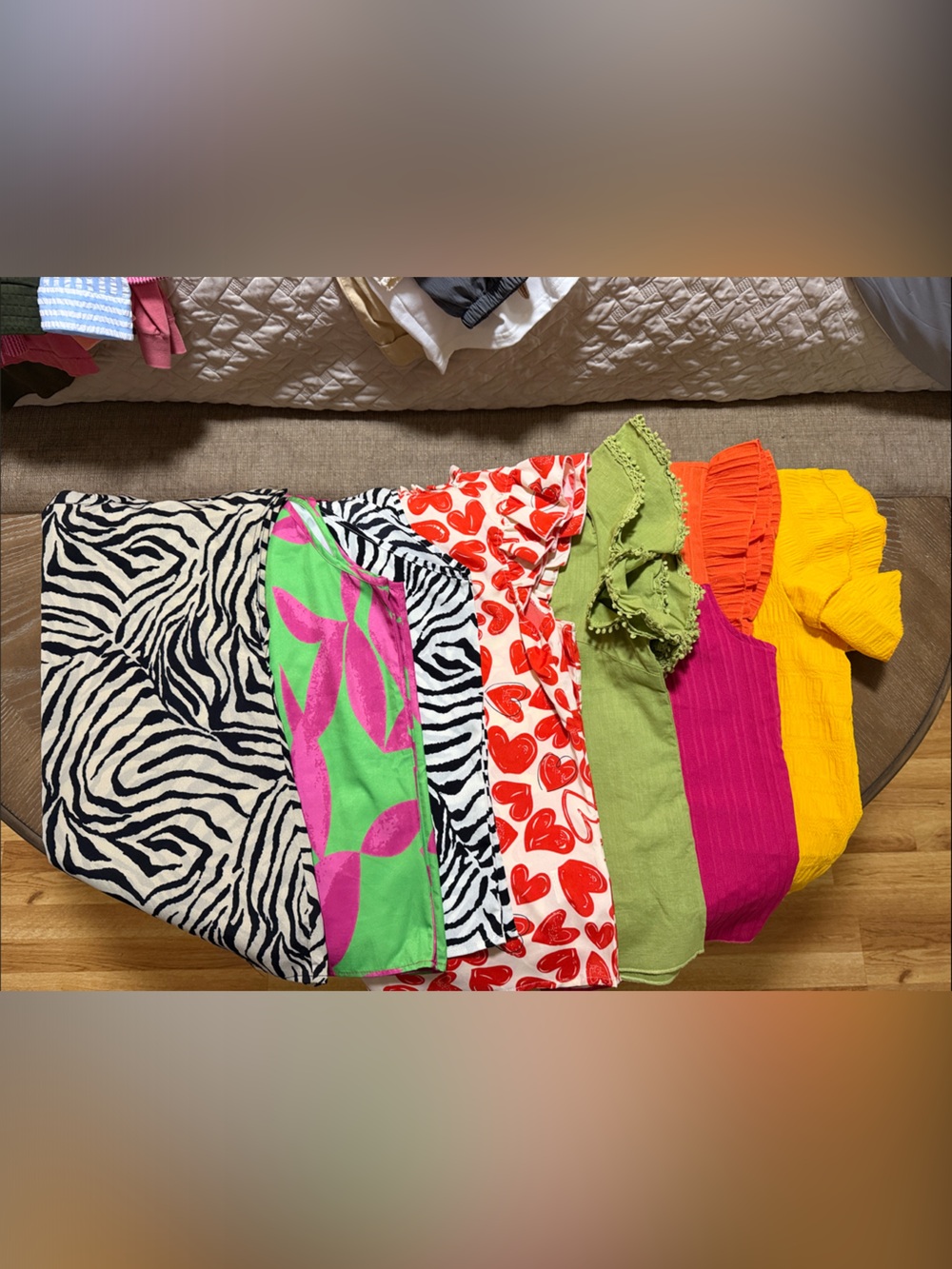 Mixed Bright Patterned Fabric Lot - Zebra, Hearts, Floral